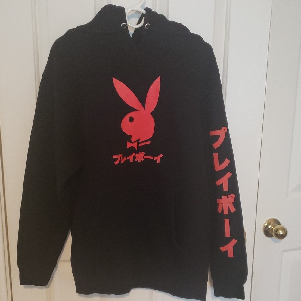 PLAYBOY Black and Red Iconic Sweater